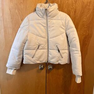Walter Baker White Leather Puffer Jacket -NWT
